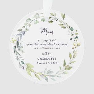 Cadeau de la mère de la mariée en forme d'ornement