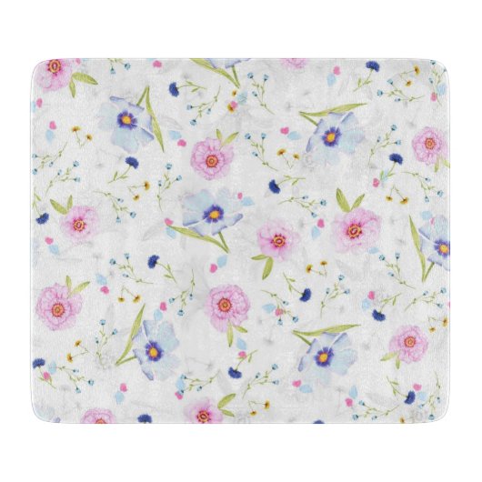 Cadeau de la planche à découper des fleurs de prin (Devant)