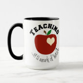 Cadeau de l'enseignant, Black 15 oz Ringer Mug (Gauche)
