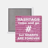 Cadeau de l'enseignant de musique, aimant amusant, (Recto/Verso)