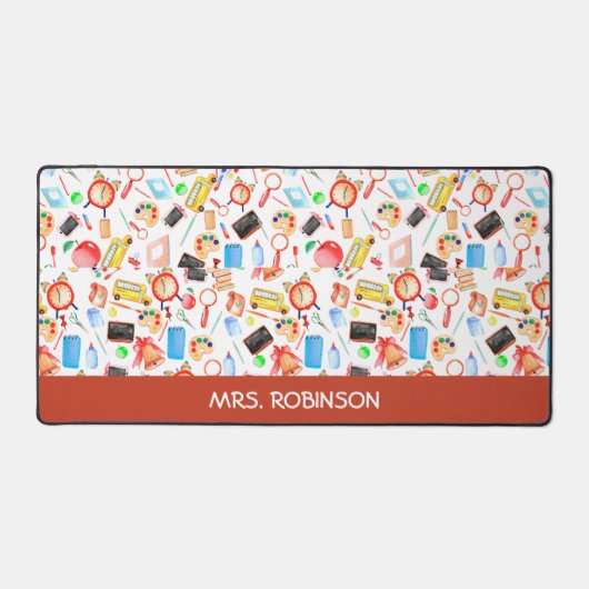 Cadeau de l'enseignant personnalisé Motif d'aquare (Recto)