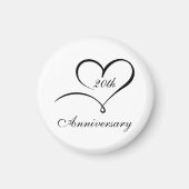 Cadeau de magnet blanc élégant pour anniversaire (Devant)