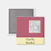 CADEAU DE MAGNET PHOTO PINK & JAUNE (Recto/Verso)