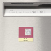 CADEAU DE MAGNET PHOTO PINK & JAUNE (In Situ (Lave-vaisselle))