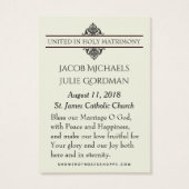 Cadeau de mariage catholique Cartes saintes pour m (Dos)