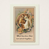 Cadeau de mariage catholique Cartes saintes pour m (Devant)