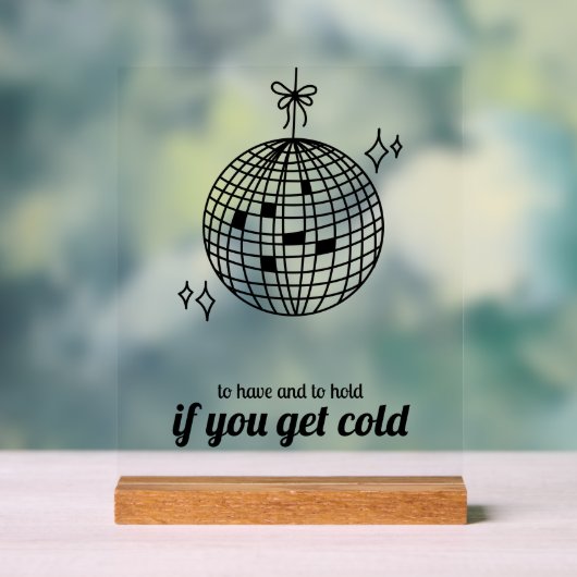 Cadeau de mariage couverture boule disco rétro (Neutre)