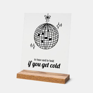 Cadeau de mariage couverture boule disco rétro