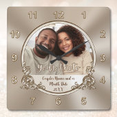 Cadeau de mariage Horloge murale personnalisée, Ca