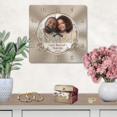 Cadeau de mariage Horloge murale personnalisée, Ca