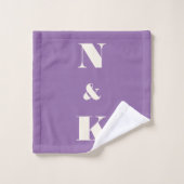 Cadeau de mariage initiales violettes monogramme p (Gant de toilette)