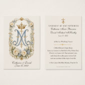 Cadeau de mariage Monogramme de la Vierge Marie (Devant & derrière)