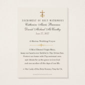 Cadeau de mariage Monogramme de la Vierge Marie (Dos)