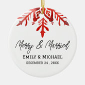 Cadeau de mariage Ornement de Noël (Devant)