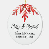 Cadeau de mariage Ornement de Noël (Gauche)