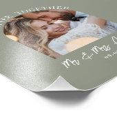 Cadeau de mariage photo d'arche de couleur vert sa (Coin)