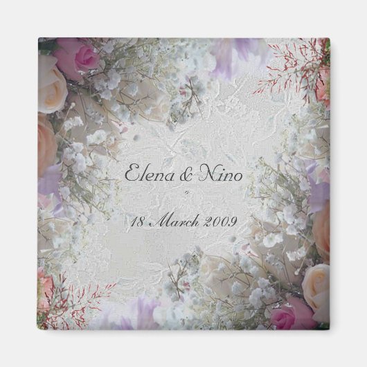 Cadeau de mariage romantique  Aimant (Devant)
