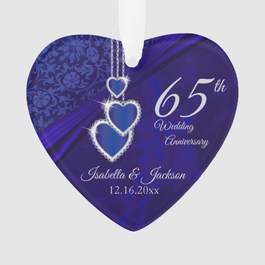 Cadeau de mariage saphir pour les 65 ans / 45 ans (devant)