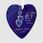 Cadeau de mariage saphir pour les 65 ans / 45 ans (devant)