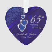 Cadeau de mariage saphir pour les 65 ans / 45 ans (dos)