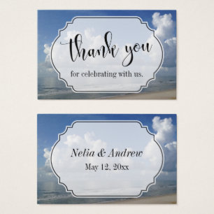Cadeau de mariage sur le thème de la plage Merci