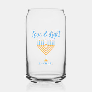 Cadeau de menorah personnalisé pour Hanukkah Love