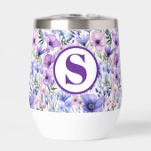 Cadeau de monogramme floral violet pour elle (Avant)