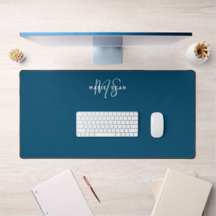 Cadeau de monogramme minimaliste bleu sarcelle sim