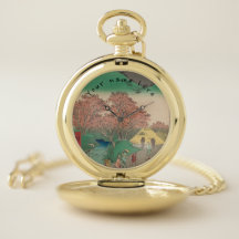 Cadeau de montre de poche en or japonais personnal