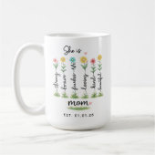 Cadeau de Mug d'Affirmation Fleur pour Première Ma (Gauche)