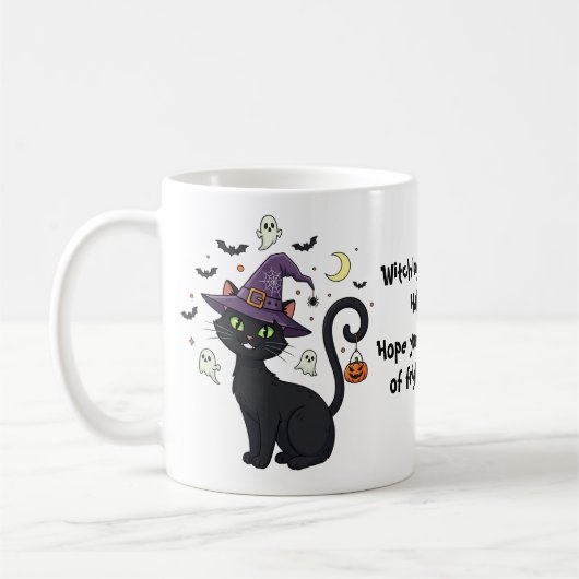 Cadeau De Mug De Chatte À Sorcière Pour Halloween (Gauche)