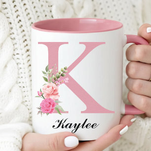 Cadeau de mug de fin d'études sur mesure à fleurs