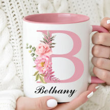 Cadeau de mug de fleurs sauvages personnalisé pour