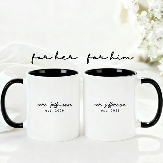 Cadeau de mug de mariage personnalisé pour couples