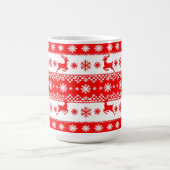 Cadeau de mug de Noël flocon de neige de renne (Centre)