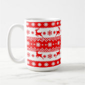 Cadeau de mug de Noël flocon de neige de renne (Gauche)