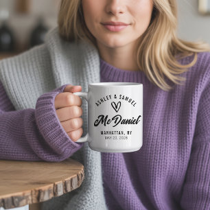 Cadeau de mug de remerciement de mariage personnal