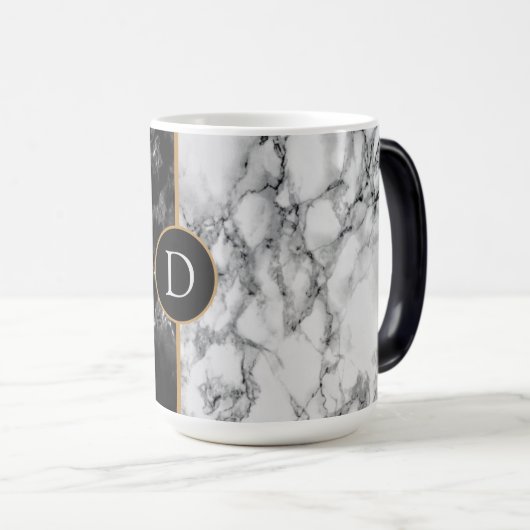 Cadeau de Mug en marbre noir avec personnalisation (Devant droit)