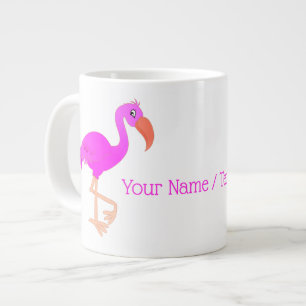 Cadeau de Mug Flamant rose rose - Texte et couleur