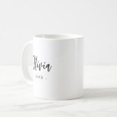 Cadeau de mug moderne demoiselle d'honneur | Noir  (Devant gauche)