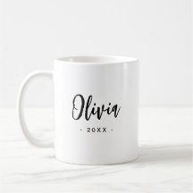 Cadeau de mug moderne demoiselle d'honneur | Noir