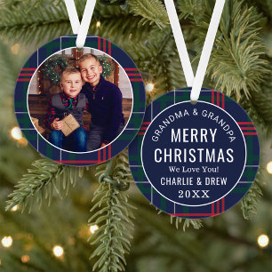 Cadeau de Noël à carreaux Navy Prépa pour grands-p