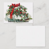 Cadeau de Noël Carte d'Art Vintage (Devant / Derrière)