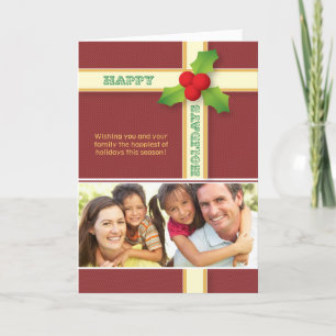 Cadeau de Noël Carte de vacances de famille person
