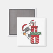 Cadeau de Noël Chat Animaux d'hiver Chats Magnet (Recto/Verso)