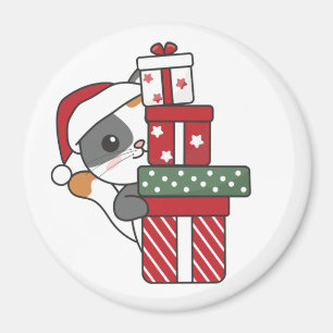 Cadeau de Noël Chat Animaux d'hiver Chats Magnet