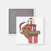 Cadeau de Noël Chat Animaux d'hiver Chats Magnet (Recto/Verso)