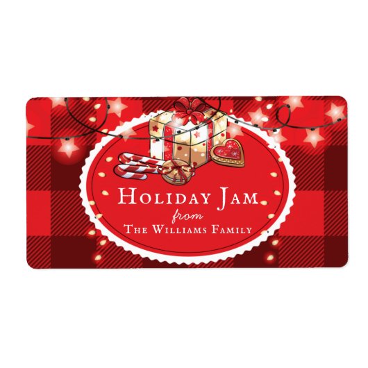 Cadeau de Noël Confiture Étiquette alimentaire per (Devant)