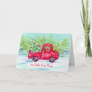 Cadeau de Noël Enfermé Carte de voeux de Camion Ro