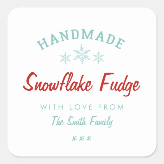 Cadeau de Noël fait maison autocollant de cuisson  (Devant)